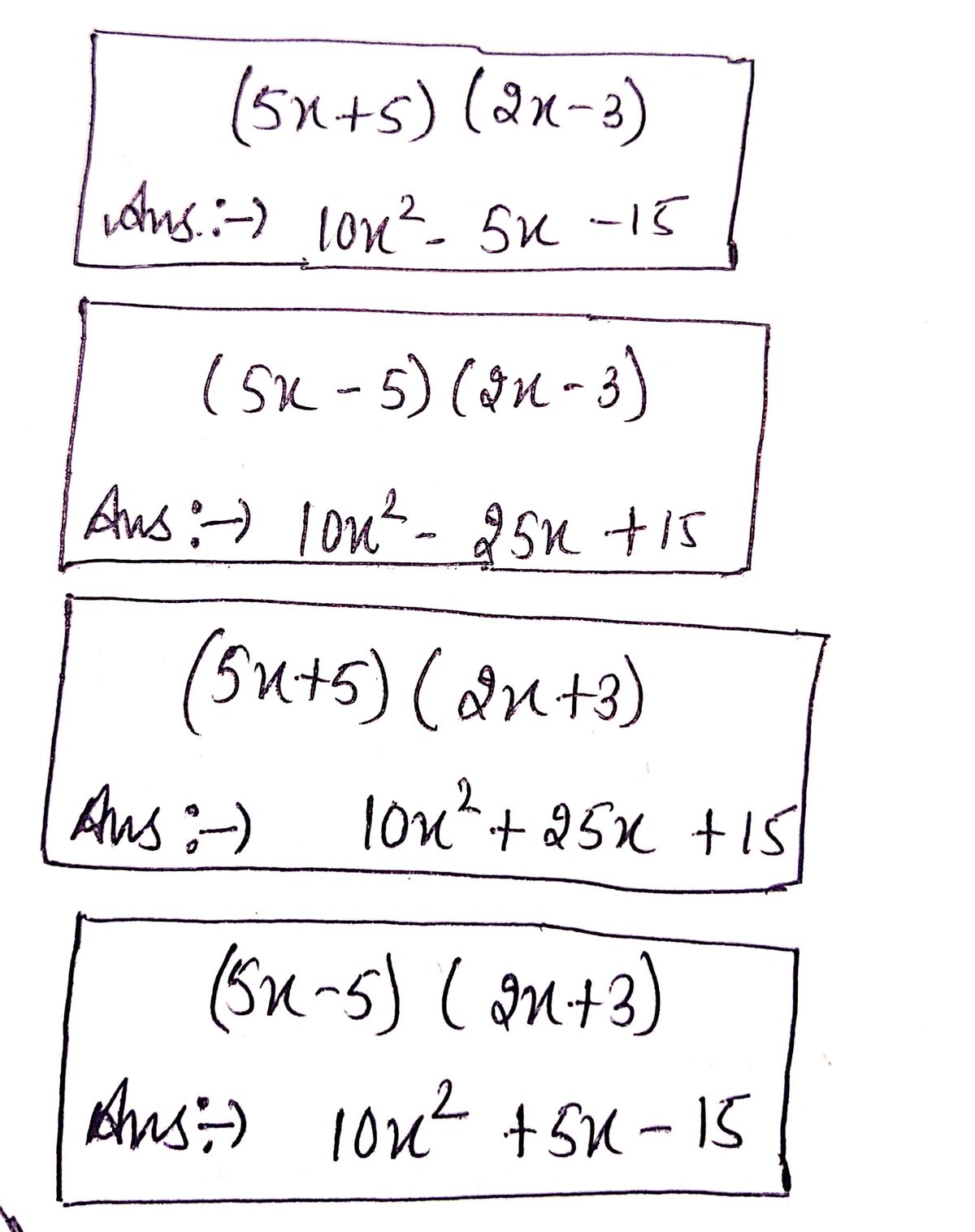 Algebra homework question answer, step 1, image 1